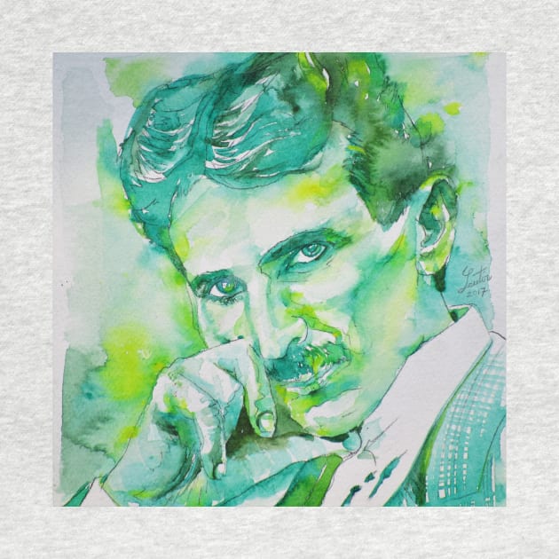 NIKOLA TESLA watercolor portrait .9 by lautir